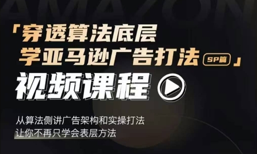 穿透算法底层，学亚马逊广告打法SP篇，从算法侧讲广告架构和实操打法，让你不再只学会表层方法-热点1站 - 热点知汇专注网赚项目资源知识聚汇