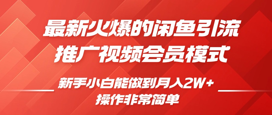 闲鱼引流推广影视会员，0成本就可以操作，新手小白月入过W+【揭秘】-热点1站 - 热点知汇专注网赚项目资源知识聚汇